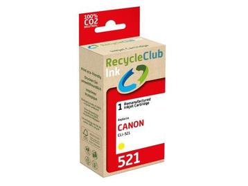 Veiling - 5x RecycleClub inktcartridge Canon CLI-521 geel 9m beschikbaar voor biedingen