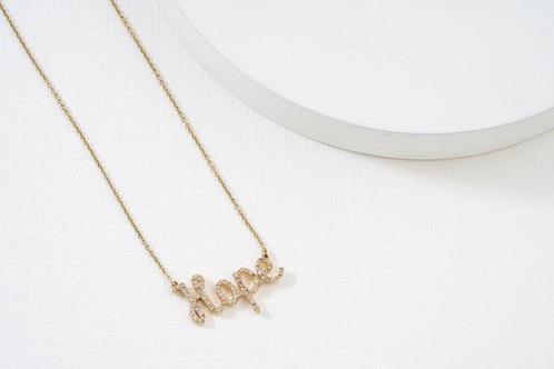 Collier - 14 carats Or jaune - 0.32ct. tw. Diamant, Handtassen en Accessoires, Kettingen