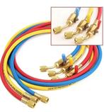 Slangenset 150 cm met kogel afsluiters voor manometer 1/4..., Verzenden, Nieuw, Druk