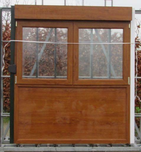 pvc raam , chassis 180 x 190 / 210  gouden eik met rolluik, Doe-het-zelf en Bouw, Raamkozijnen en Schuifdeuren, Nieuw, Kunststof