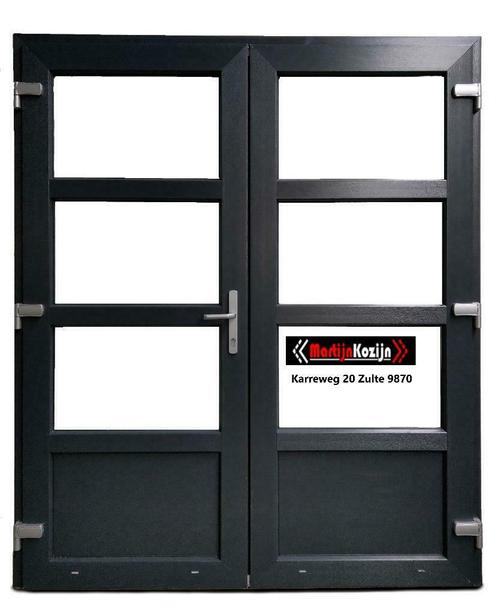 PVC Dubbele deur 150x204 & 175x204 in voorraad Zulte&Schoten, Bricolage & Construction, Fenêtres & Moustiquaires, Enlèvement ou Envoi