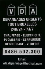 Électricien serrurier V D A depannage bruxelles0486 502 300, Services & Professionnels, Électriciens, Garantie