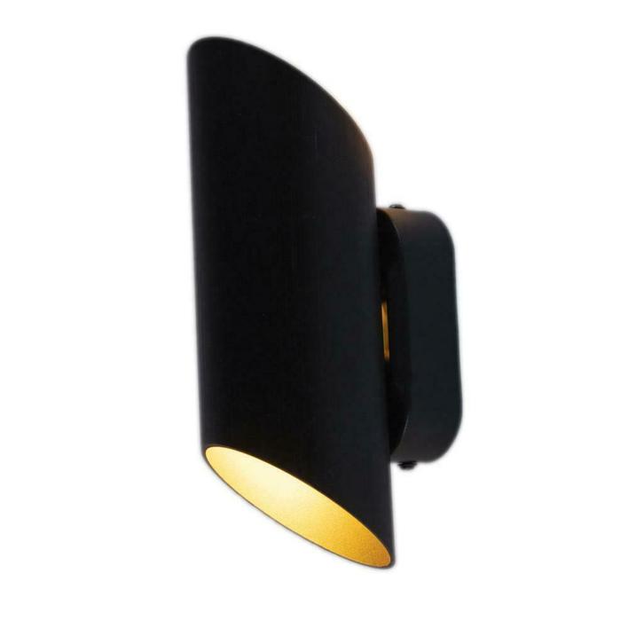 LED wandlamp rond - Zwart / Goud - G9 fitting - Dresden, Huis en Inrichting, Lampen | Wandlampen, Nieuw, Overige materialen, Verzenden