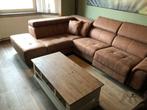 Leno, hoeksalon + relax, cognac (nieuw, A-keuze), Maison & Meubles, Canapés | Sofas & Chaises Longues