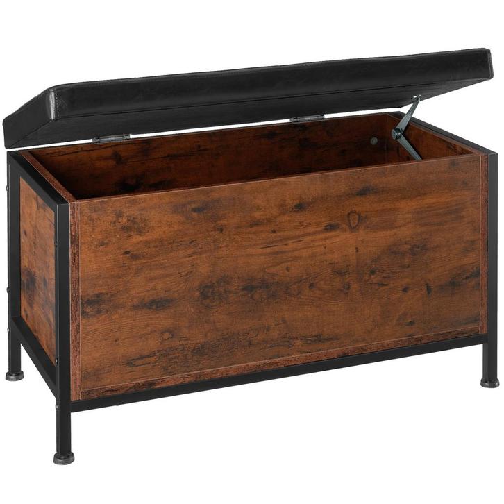 tectake Gestoffeerde zitkist Calico 81,5x41,5x50,5cm - Indus, Huis en Inrichting, Barkrukken, Verzenden