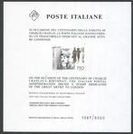 Italiaanse Republiek 1989 - Charlie Chaplin, folder., Gestempeld