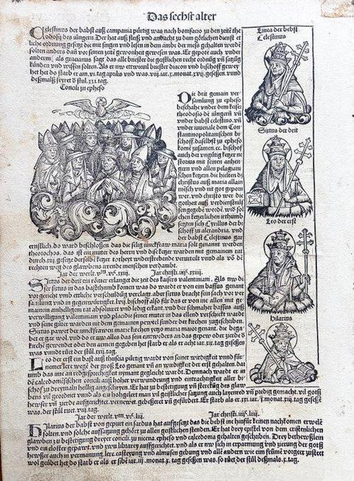 Hartmann Schedel - Weltchronik [136] - 1493, Antiek en Kunst, Antiek | Boeken en Manuscripten