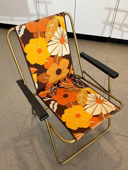 Laduma - Stoel - Metaal en Stof - Drie vintage klapstoelen, Antiek en Kunst, Kunst | Designobjecten