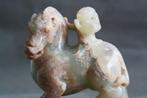De held op een paard - Steen - China - 20e eeuw