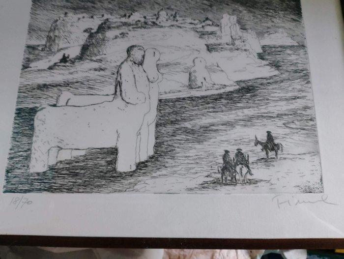 Salvatore Fiume (1915-1997) - senza titolo (paesaggio, Antiek en Kunst, Antiek | Overige Antiek