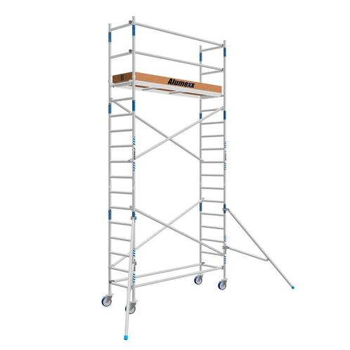 Tweedehands rolsteiger 75 x 190 x 6.2 mtr WH, Doe-het-zelf en Bouw, Steigers, Rolsteiger of Kamersteiger, Nieuw, 5 meter of hoger