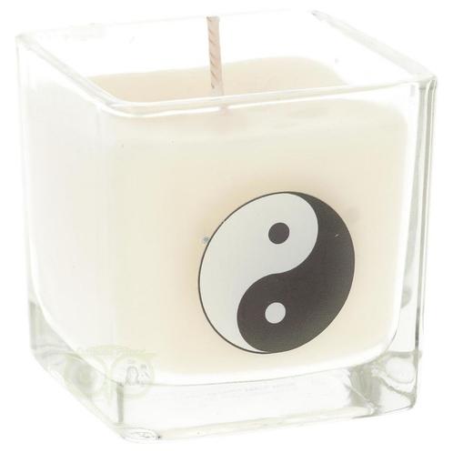 Geurkaars Koolzaadwas Eco Yin Yang in glas, Maison & Meubles, Accessoires pour la Maison | Bougeoirs & Bougies, Envoi