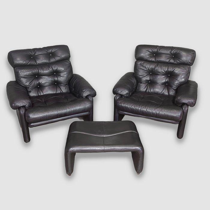 B&B Italia - Tobia Scarpa - Zitgroep (3) - Leder - Coronado, Antiek en Kunst, Kunst | Designobjecten