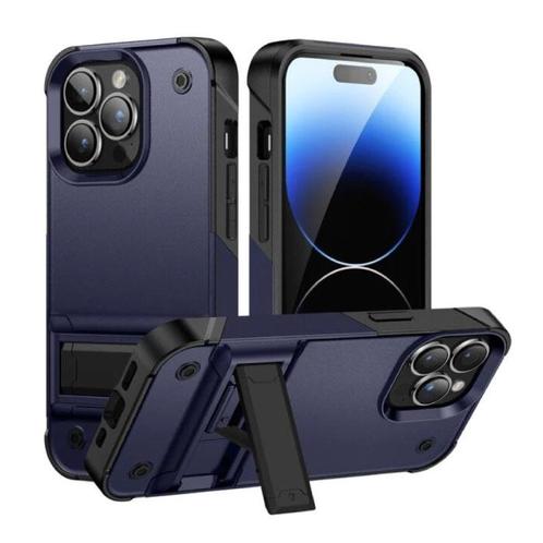 iPhone X Armor Hoesje met Kickstand - Shockproof Cover Case, Télécoms, Téléphonie mobile | Housses, Coques & Façades | Apple iPhone