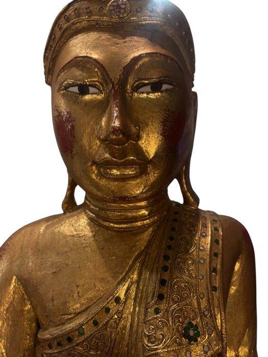 62 cm Mandalay stijl vergulde Boeddha Birma - Myanmar - Eind, Antiek en Kunst, Kunst | Niet-Westerse kunst