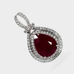 Zonder minimumprijs - Hanger - 14 karaat Witgoud, HRD 7,22