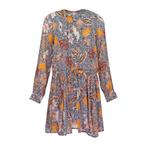 Frogbox • mini jurk met motief • 36, Kleding | Dames, Bruin, Verzenden, Nieuw, Maat 36 (S)