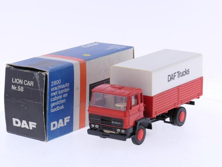 Schaal 1:50 Lion Car Nr.58 Daf 2800 enkelassige Bakwagen..., Hobby & Loisirs créatifs, Voitures miniatures | 1:50, Enlèvement ou Envoi