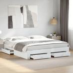 vidaXL Bedframe met lades bewerkt hout wit 180x200 cm, Huis en Inrichting, Verzenden, Nieuw