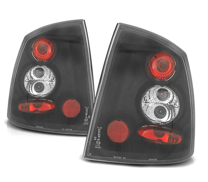 FEUX ARRIÈRE POUR OPEL ASTRA G 2P 4P 97-04 FOND NOIR, Auto-onderdelen, Verlichting, Verzenden