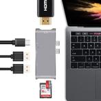 DrPhone - 6 in 1 - Aluminium Thunderbolt 3 - USB-C Adapter, Nieuw, Verzenden