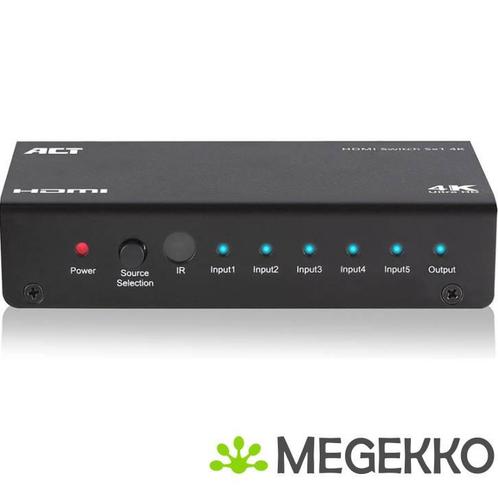 ACT 5x 1 HDMI switch, 3D en 4K ondersteuning, Computers en Software, Overige Computers en Software, Nieuw, Verzenden