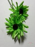 Aster gerbera foambloem bundel/5st neon groen  foambloemen