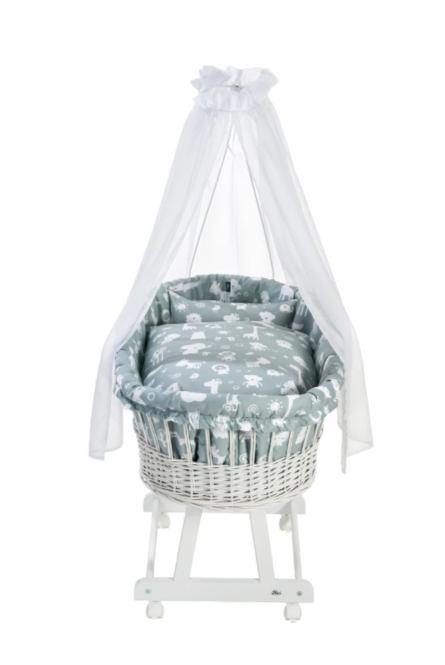 Alvi® Wieg Birthe compleet wit 911-1 Dierentuin blauw, Elektronische apparatuur, Overige elektronische apparatuur, Verzenden