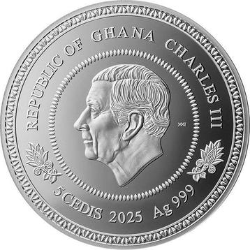 Ghana. 5 Cedis 2025 Autumn Tree of Life, 1 oz, proof (.999) beschikbaar voor biedingen