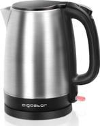 Waterkoker met temperatuurregeling - RVS - 1.7L - 2200W - Zw, Verzenden, Nieuw