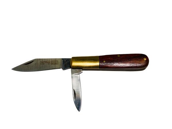 Veiling - Homeco | Days Work Folding Knife | Wood & Brass, Caravans en Kamperen, Kampeergereedschap, Nieuw