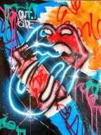Outside - Rolling Stones logo mix neon