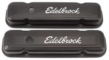 Pontiac klepdeksels edelbrock zwart, Ophalen of Verzenden