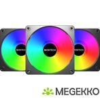 Montech GF120R V2 PWM ARGB 120mm Zwart 3-Pack, Computers en Software, Computerkoelers, Verzenden, Nieuw