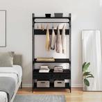 vidaXL Kledingkast Zwart eiken 89 x 39 x 184.5 cm Bewerkt, Huis en Inrichting, Verzenden, Nieuw