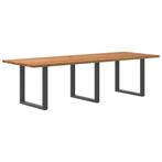 vidaXL Eettafel rechthoekig 280x100x74 cm massief eikenhout, Huis en Inrichting, Tafels | Eettafels, Verzenden, Nieuw