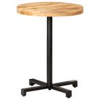 vidaXL Bistrotafel rond Ø60x75 cm ruw mangohout, Verzenden, Nieuw