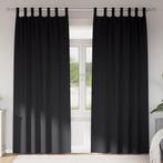 vidaXL Gordijnen met gordijnen 2 pcs Zwart 260 x 140 cm, Huis en Inrichting, Verzenden, Nieuw