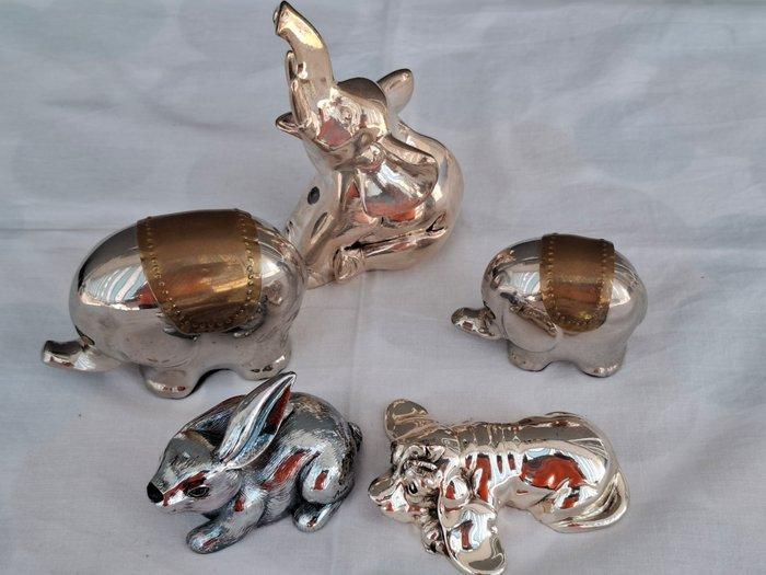 Collectie met dierenthema - n. 5 beeldjes van drie, Antiek en Kunst, Antiek | Speelgoed