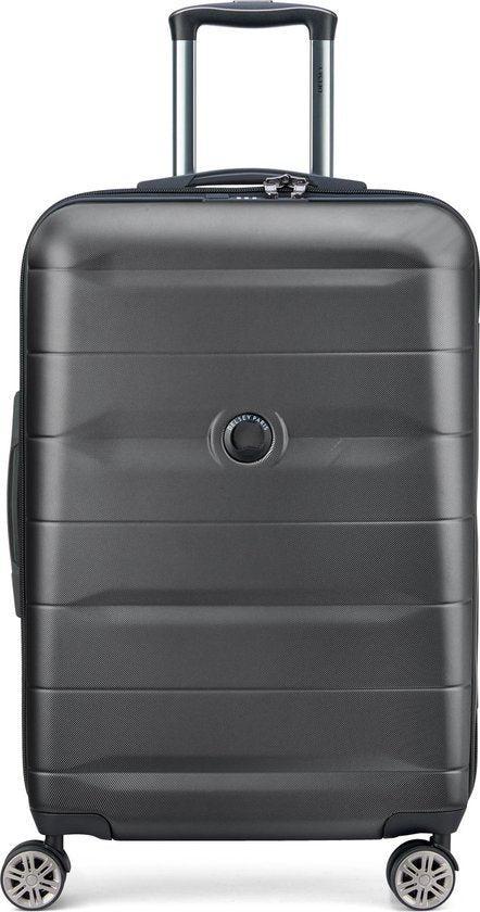 2dekans | Delsey Comete Plus Trolley Koffer - 67 cm - Zwart, Muziek en Instrumenten, Behuizingen en Koffers, Ophalen of Verzenden