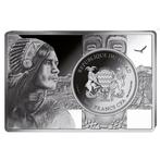 Tsjaad. 1 oz 1000 CFA Chad Buffalo Silver Coin-bar Set