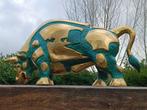 Statue, green bull - 30 cm - Bronze, Antiquités & Art