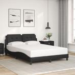 vidaXL Bedframe met hoofdeind kunstleer zwart 140x190 cm, Verzenden, Nieuw