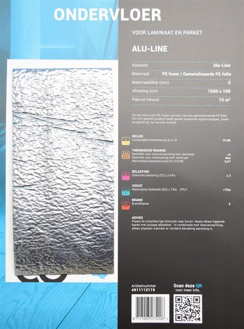 Floorlife Co-pro alu-line 3mm 15000x1000x3mm, Doe-het-zelf en Bouw, Vloerdelen en Plavuizen, Ophalen of Verzenden