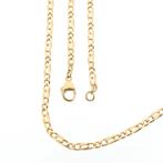 Gouden fantasie/figaro schakel ketting | 50,5 cm, Ophalen of Verzenden, Gebruikt, Overige kleuren, Goud