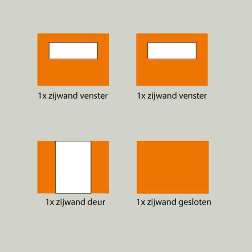 Ambisphere | Zijwandenset 2,5x2,5m LIME GROEN, Tuin en Terras, Partytenten, Partytent, Nieuw