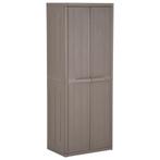vidaXL Tuinkast 65x45x172 cm polypropyleen hout-look bruin, Verzenden, Nieuw