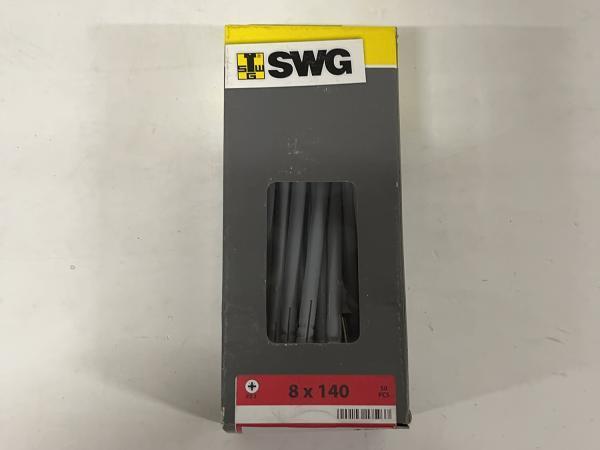 Veiling - 9x SWG slagplug ø8x140mm nylon/verzinkt staal 50-, Doe-het-zelf en Bouw, IJzerwaren en Bevestigingsmiddelen, Nieuw