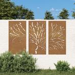 vidaXL 3-delige Tuindecoratieset boomontwerp 105x55 cm, Verzamelen, Posters, Nieuw, Verzenden