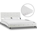 vidaXL Lit avec matelas Blanc Similicuir 120x200 cm, Verzenden, Neuf